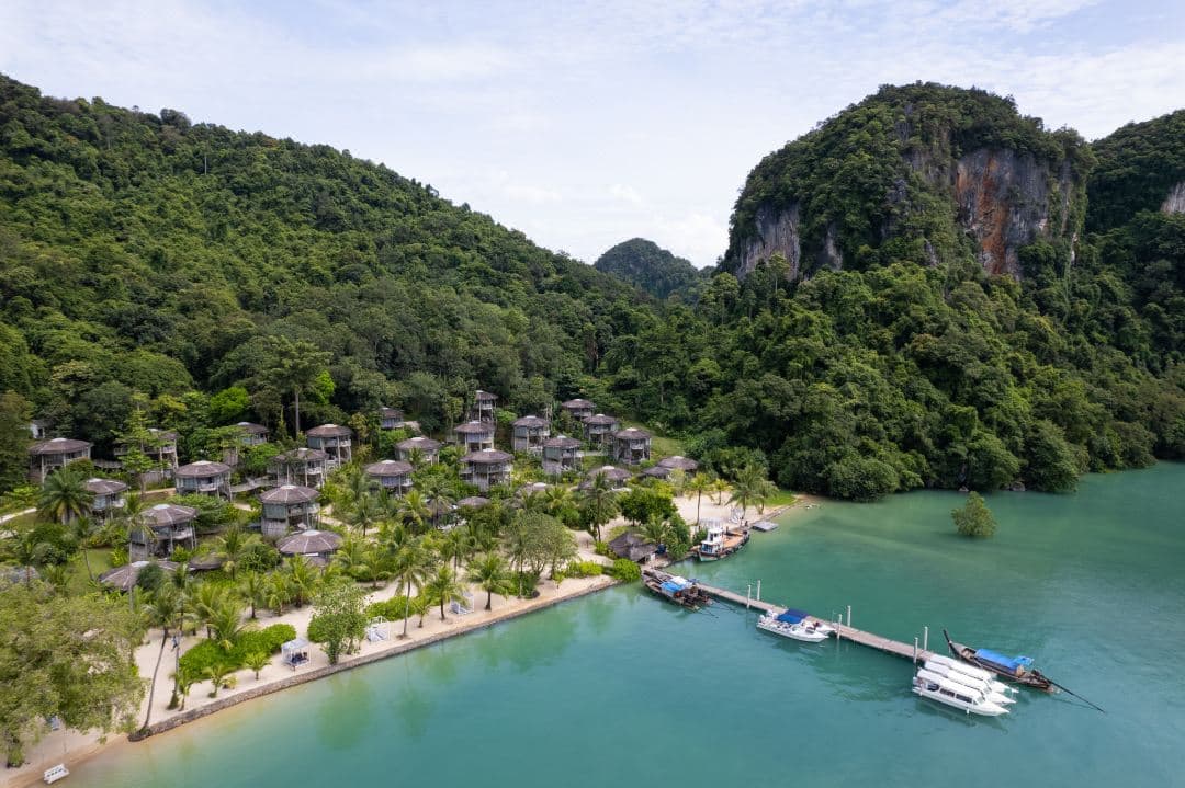 A luxurious two-story treehouse villa in Phuket with a private plunge pool, suspension bridge entrance, and a hammock bathtub overlooking the jungle canopy.