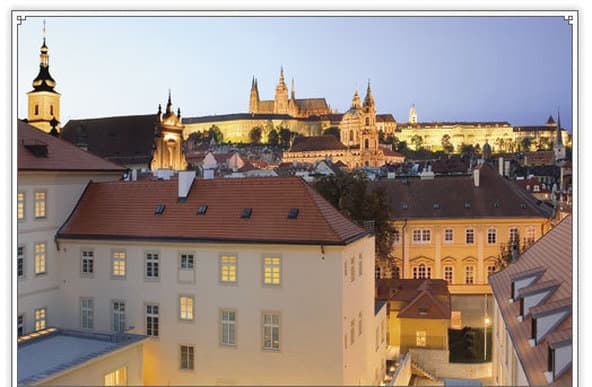 A view of the Mandarin Oriental Prague spa located in a Renaissance chapel with glass floors revealing medieval ruins.