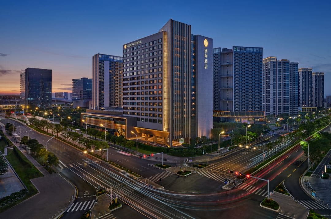 Intercontinental Shenzhen WECC exterior with modern high-rise design and spacious upscale guest rooms