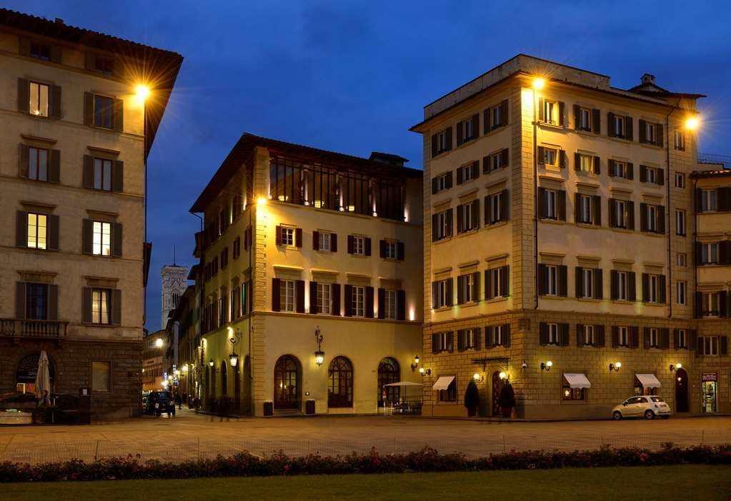 View of the Basilica of Santa Maria Novella from the 4th-floor breakfast room at Hotel L'Orologio.